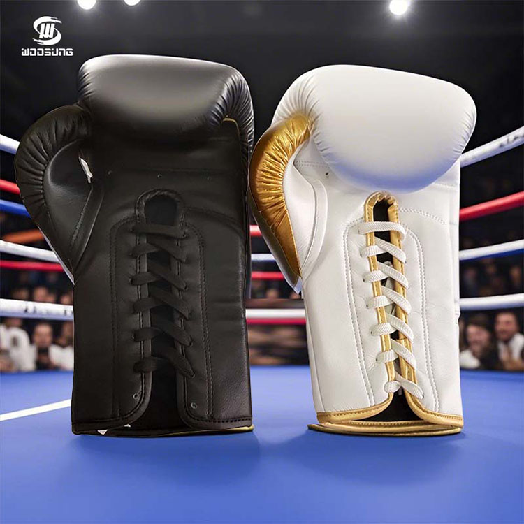 Guantes de boxeo con cordones